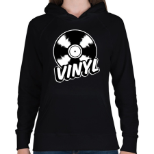 PRINTFASHION Hanglemez - Női kapucnis pulóver - Fekete női pulóver, kardigán