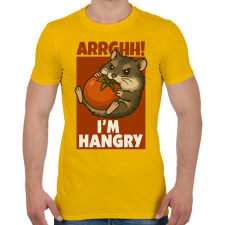 PRINTFASHION Hangry hamster - Férfi póló - Sárga férfi póló