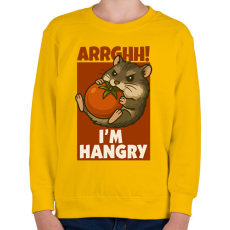 PRINTFASHION Hangry hamster - Gyerek pulóver - Sárga