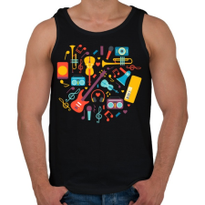 PRINTFASHION Hangszerek - Férfi atléta - Fekete atléta, trikó