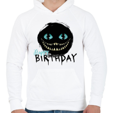 PRINTFASHION Happy Birthday - Horror - Férfi kapucnis pulóver - Fehér