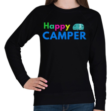 PRINTFASHION HAPPY CAMPER2 - Női pulóver - Fekete női pulóver, kardigán