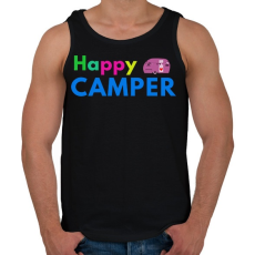 PRINTFASHION HAPPY CAMPER - Férfi atléta - Fekete
