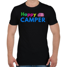 PRINTFASHION HAPPY CAMPER - Férfi póló - Fekete férfi póló