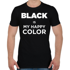 PRINTFASHION Happy color - Férfi póló - Fekete férfi póló