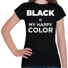 PRINTFASHION Happy color - Női póló - Fekete