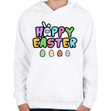 PRINTFASHION Happy Easter - Among Us - Gyerek kapucnis pulóver - Fehér gyerek pulóver, kardigán