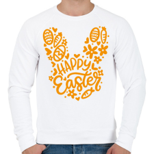 PRINTFASHION Happy Easter bunny - Férfi pulóver - Fehér férfi pulóver, kardigán