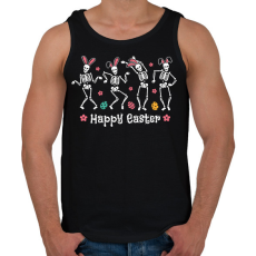 PRINTFASHION Happy Easter dance - Férfi atléta - Fekete