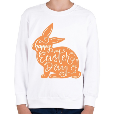 PRINTFASHION Happy Easter Day - Nyuszis minta - Gyerek pulóver - Fehér