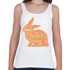 PRINTFASHION Happy Easter Day - Nyuszis minta - Női atléta - Fehér