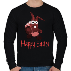 PRINTFASHION Happy Easter - Férfi pulóver - Fekete