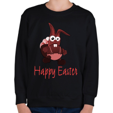 PRINTFASHION Happy Easter - Gyerek pulóver - Fekete gyerek pulóver, kardigán