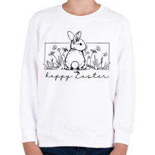 PRINTFASHION Happy Easter - nyuszis - Gyerek pulóver - Fehér gyerek pulóver, kardigán