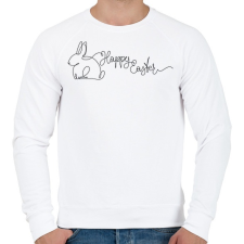 PRINTFASHION Happy Easter - Vonalas - Férfi pulóver - Fehér férfi pulóver, kardigán