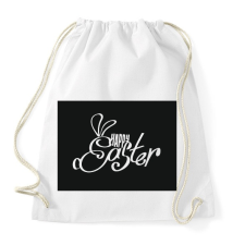 PRINTFASHION Happy Easter - Vonallal nyúl - Sportzsák, Tornazsák - Fehér tornazsák