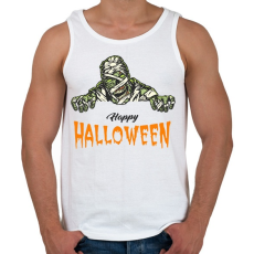 PRINTFASHION Happy Halloween - Férfi atléta - Fehér