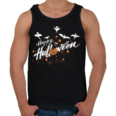 PRINTFASHION Happy Halloween - Férfi atléta - Fekete