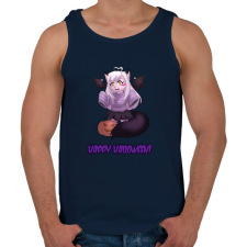 PRINTFASHION Happy Halloween - Férfi atléta - Sötétkék atléta, trikó