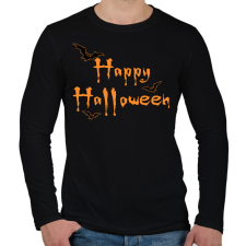 PRINTFASHION Happy Halloween  - Férfi hosszú ujjú póló - Fekete férfi póló
