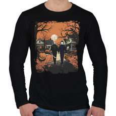PRINTFASHION Happy Halloween - Férfi hosszú ujjú póló - Fekete