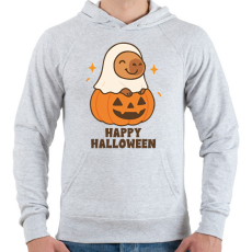 PRINTFASHION Happy Halloween - Férfi kapucnis pulóver - Sport szürke