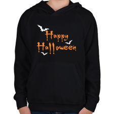 PRINTFASHION Happy Halloween - Gyerek kapucnis pulóver - Fekete gyerek pulóver, kardigán