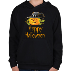 PRINTFASHION Happy Halloween  - Gyerek kapucnis pulóver - Fekete
