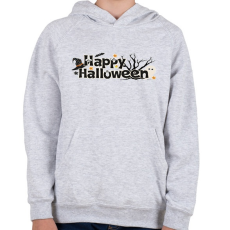 PRINTFASHION Happy Halloween - Gyerek kapucnis pulóver - Sport szürke