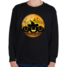 PRINTFASHION Happy Halloween Kör - Gyerek pulóver - Fekete