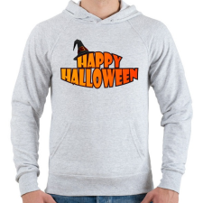 PRINTFASHION Happy Halloween sapkás - Férfi kapucnis pulóver - Sport szürke férfi pulóver, kardigán
