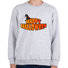 PRINTFASHION Happy Halloween sapkás - Gyerek pulóver - Sport szürke