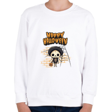 PRINTFASHION Happy Halloween tökfej - Gyerek pulóver - Fehér