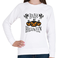 PRINTFASHION Happy Halloween Tökfejes - Női pulóver - Fehér