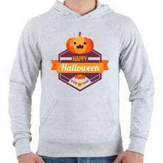 PRINTFASHION Happy Halloween Trick or Treat2 - Férfi kapucnis pulóver - Sport szürke