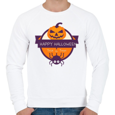 PRINTFASHION Happy Halloween Trick or Treat - Férfi pulóver - Fehér