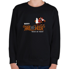 PRINTFASHION Happy Halloween Trick or Treat - Gyerek pulóver - Fekete gyerek pulóver, kardigán