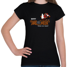 PRINTFASHION Happy Halloween Trick or Treat - Női póló - Fekete női póló