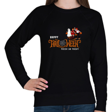 PRINTFASHION Happy Halloween Trick or Treat - Női pulóver - Fekete
