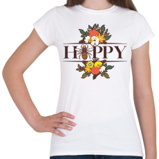 PRINTFASHION Happy - Méh - Női póló - Fehér
