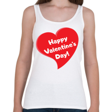 PRINTFASHION Happy Valentine's Day - Női atléta - Fehér női trikó