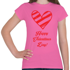 PRINTFASHION Happy Valentines day! - Női póló - Rózsaszín
