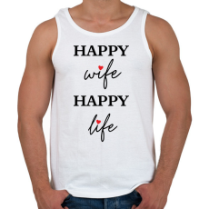 PRINTFASHION Happy Wife 2 - Férfi atléta - Fehér