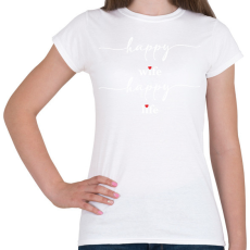 PRINTFASHION Happy Wife 3 - Női póló - Fehér