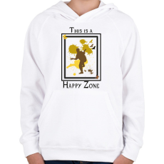 PRINTFASHION happy zone - Gyerek kapucnis pulóver - Fehér