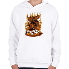 PRINTFASHION Harag - Gyerek kapucnis pulóver - Fehér