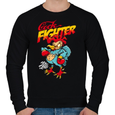 PRINTFASHION Harcos kakas - Férfi pulóver - Fekete férfi pulóver, kardigán