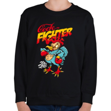 PRINTFASHION Harcos kakas - Gyerek pulóver - Fekete