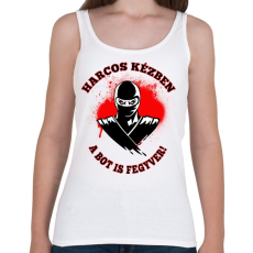 PRINTFASHION HARCOS KÉZBEN - Női atléta - Fehér