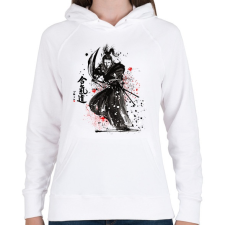 PRINTFASHION harcos - Női kapucnis pulóver - Fehér női pulóver, kardigán